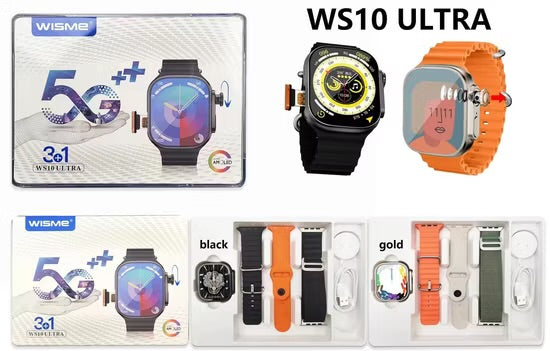 WS10 ULTRA Smart Watch With 3+1 Straps with free earbuds pro