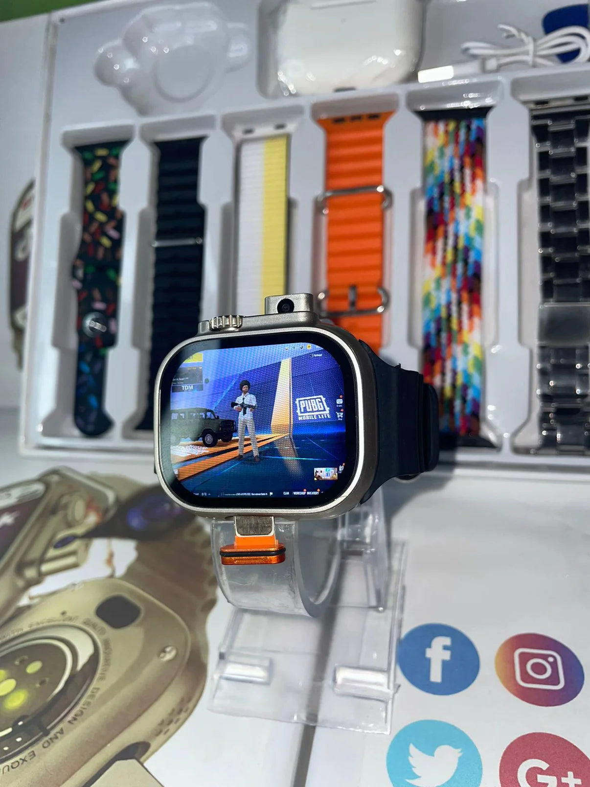 HW Ultra Call Smartwatch – Premium 4G Android Sim Watch + 7 Straps Free