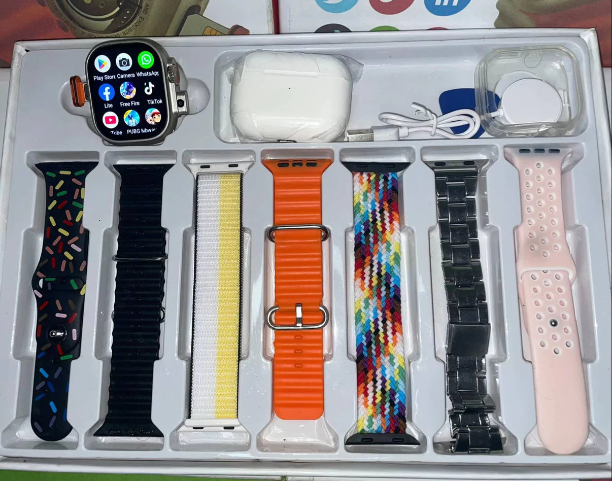 HW Ultra Call Smartwatch – Premium 4G Android Sim Watch + 7 Straps Free